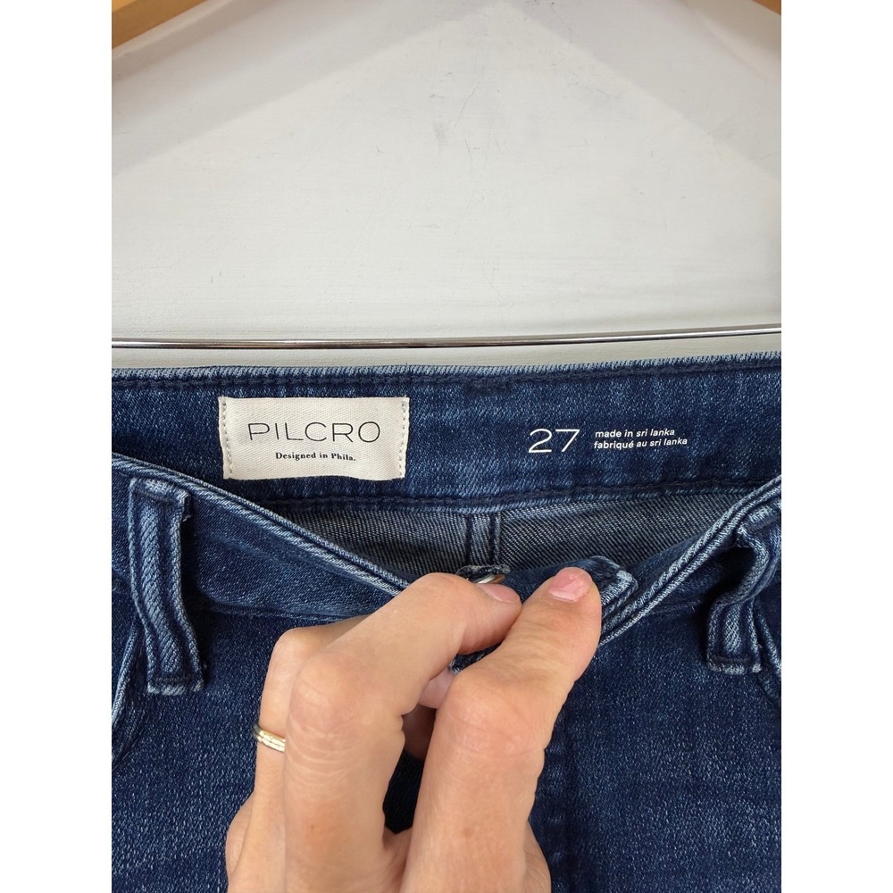 NWT Pilcro Anthropologie Retro Studded Low-Rise Flare Jeans 27 - Picture 5 of 12